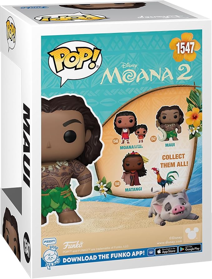 Funko POP Disney: Moana 2 - Maui - Collectable Vinyl Figure - Gift Idea - Official Merchandise - for Kids & Adults - Movies Fans - Model Figure for Collectors and Display