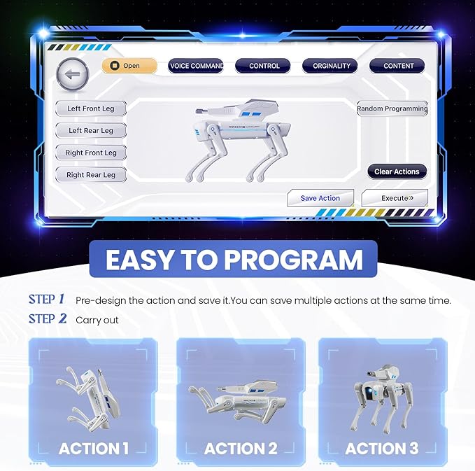 Smart Robot Dog Toy for Kids, Interactive STEM Robot Pet with Blaster, Voice & Remote Control, App Programming, 30+ Actions, Bionic Walking, Robotic Dog Birthday Gifts for Boys Girls Age 6+