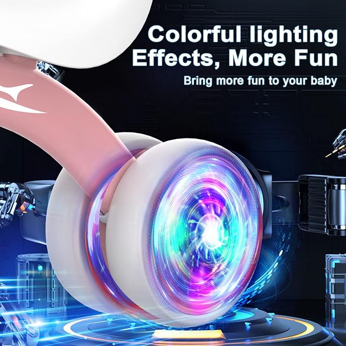Colorful Lighting Baby Balance Bike Toys for 1 Year Old Girl Gifts, 10-36 Month Toddler Balance Bike, No Pedal 4 Silence Wheels & Soft Seat Pre-School First Riding on Toys, 1st Birthday Gifts.