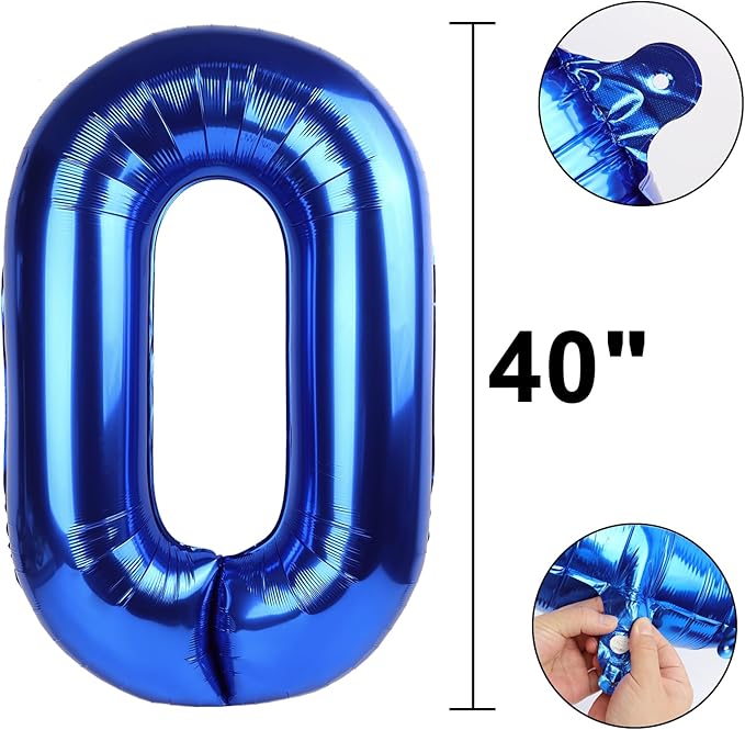 40 Inch Navy blue Number 60 Digital Balloon,Jumbo Mylar Foil Helium Balloon for 60 Balloons for Birthday Party,Wedding Anniversary Party Decorations