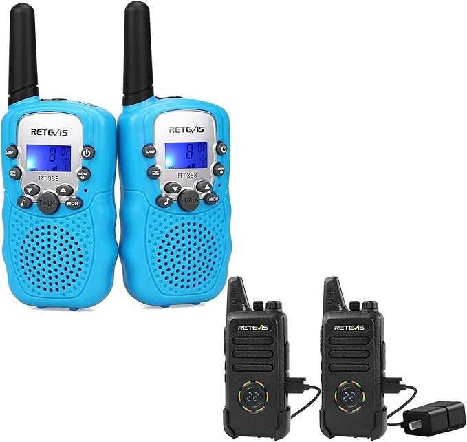 Retevis RT388 Walkie Talkies for Kids Bundle with RT22S Walkie-Talkies Rechargeable