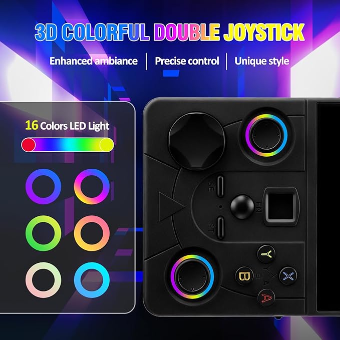 DC40V Retro Handheld Game Console - 4.0 Inch Retro Gaming Console with Preloaded 20,000+ Classic Games, Open Source Linux System, Built-in 64G TF Card, Portable Pocket Hand Held Video Game