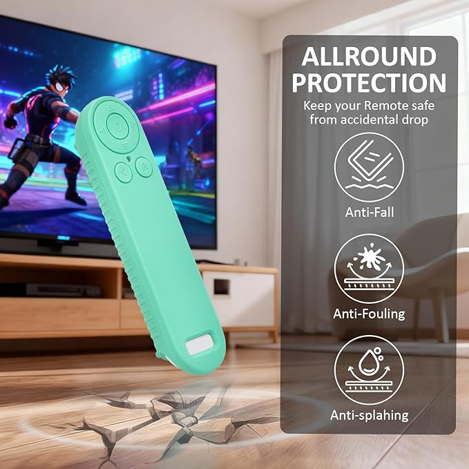 Silicon Cover for Nex Playground Game System Remote, Anti-Slip Shockproof Sleeve with 4 Pillars for Secure Placement, Dust & Water Resistant Protective Case with Lanyard-Green
