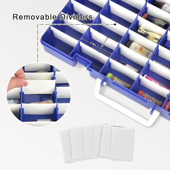 Case Compatible with 5 Surprise for Mini Brands Toys Series 1-4 Mystery Capsule Storage, for Mini Mart Collection Organizer for Collectibles(Case Only) (Deep Blue)