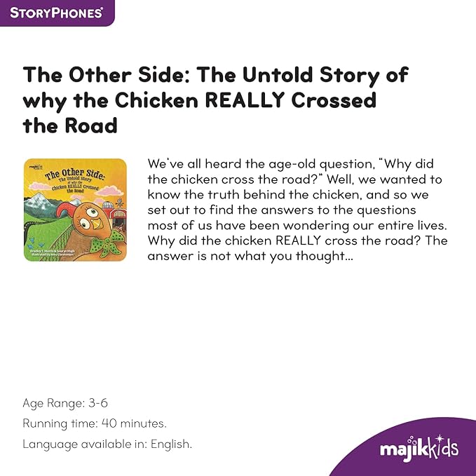 Majik Kids The Other Side: Why The Chicken Really Crossed The Road, Educational Audio Content, Kids Ages 3-6