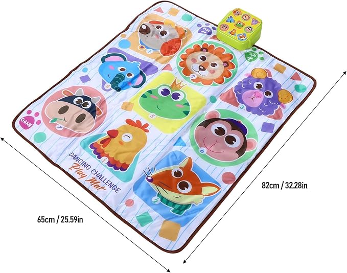 Kids Dance Mat Anti Slip Light Up Music Electronic Dance Pad for Children Ages 7 Up Home Party Birthday Gift School Activity