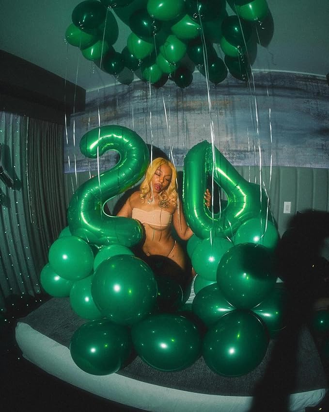 Green Number 10 Balloon 40 inch, 10 Number Balloons, 10th Green Birthday Decorations, 10 Year Old Girls Boys Party Supplies, St. Patrick's Day Games Theme Birthday Decorations