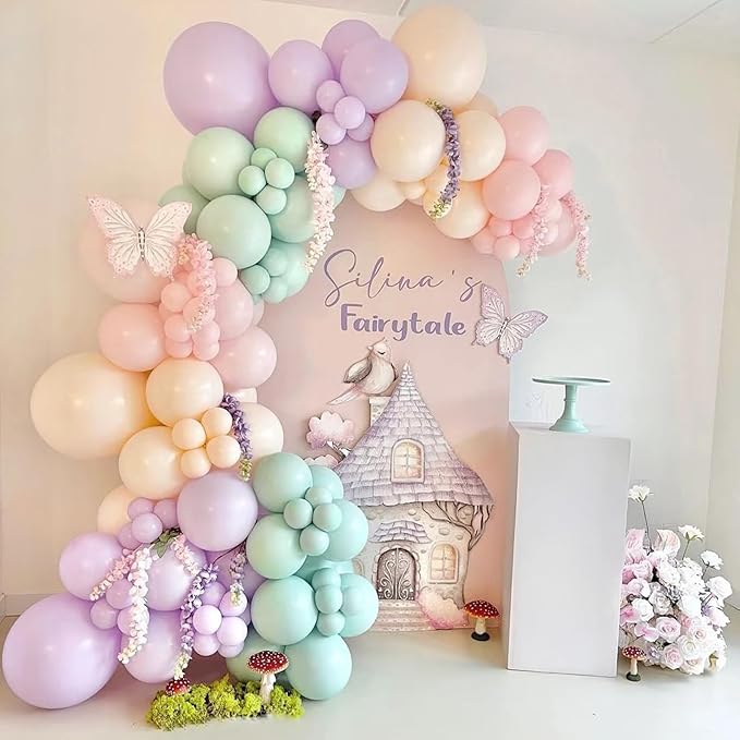Pink Green Blue Balloon, 60 Packs 12 Inch Pastel Pink Blue Light Sage Green White Balloons for Baby Shower Happy Easter Wildflower Tea Party 1st Birthday Decorations