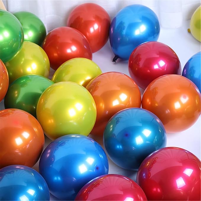 Chrome Green Balloons, 50 PCS 10 Inch Double Stuffed Metallic Dark Green Balloons, Shiny Thick Chrome Metallic Balloon Latex Helium Balloon for Birthday Wedding Graduation Party Decoration Supplies