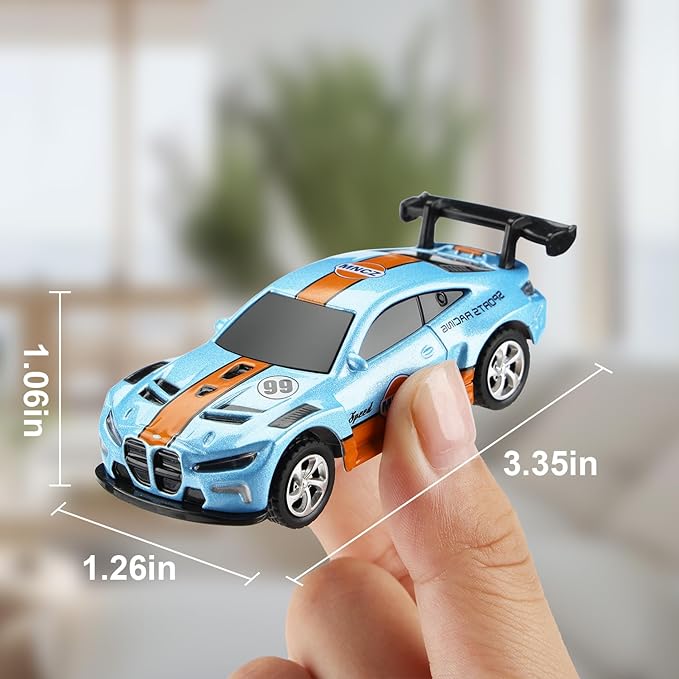 SASBSC Mini RC Toy Cars for Boys Kids Adults, 2.4GHz APP Remote Control Car with Lights and 3 Speed Modes, 1/64 Race Toy Car Rechargeable for Boys Ages 5-7 8-12,Birthday Gifts for Kids