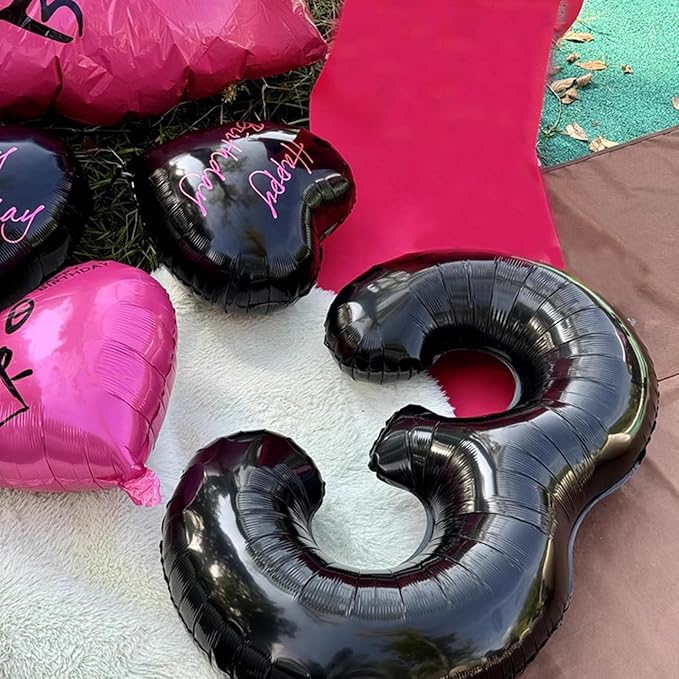 40 Inch Black Number 36 Digital Balloon,Jumbo Mylar Foil Helium Balloon for 36 Balloons for Birthday Party,Wedding Anniversary Party Decorations