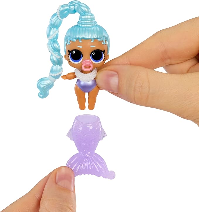 LOL Surprise Mermaids Makeover Magic Baby Sisters with Color-Changing Mermaid Tails and Shell-Inspired Display Ball, Collectible Dolls, Kids Ages 4+ (Pack of 2)
