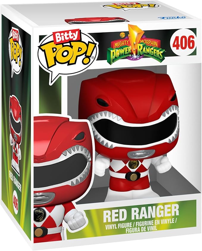 Funko Bitty Bots: Power Rangers - Megazord with Red Ranger - Bitty Pop - Power Rangers TV - 0.9 inch & 4.85 inch - Collectable - Gift Idea - Display Stand