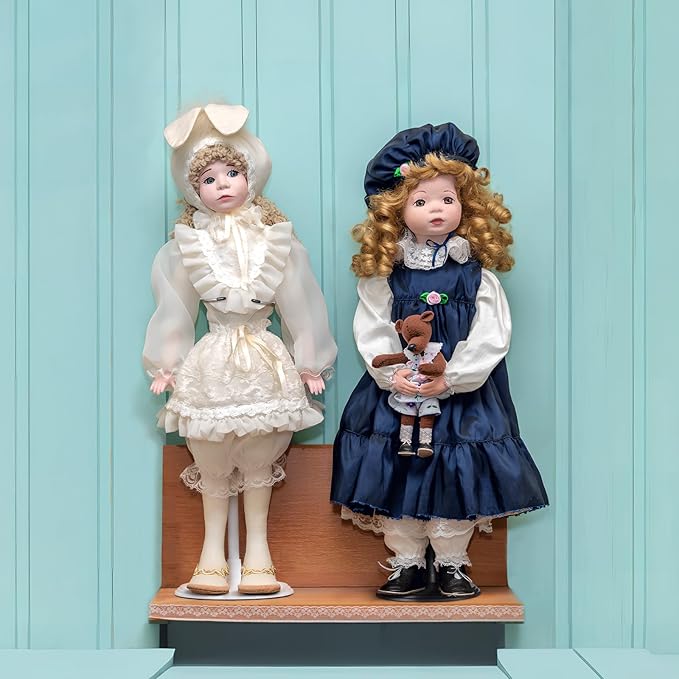 UPKOCH 18 Inch Doll Stand Adjustable Plastic Display Holder 3Pcs Set for 17 to 18 Inch Dolls Action Figures Collectible Display and Storage