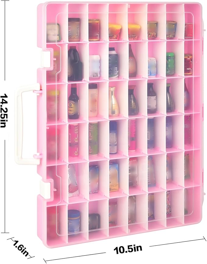 Case Compatible with 5 Surprise for Mini Brands Toys Series 1-4 Mystery Capsule Storage, for Mini Mart Collection Organizer for Collectibles(Case Only) (Pink)