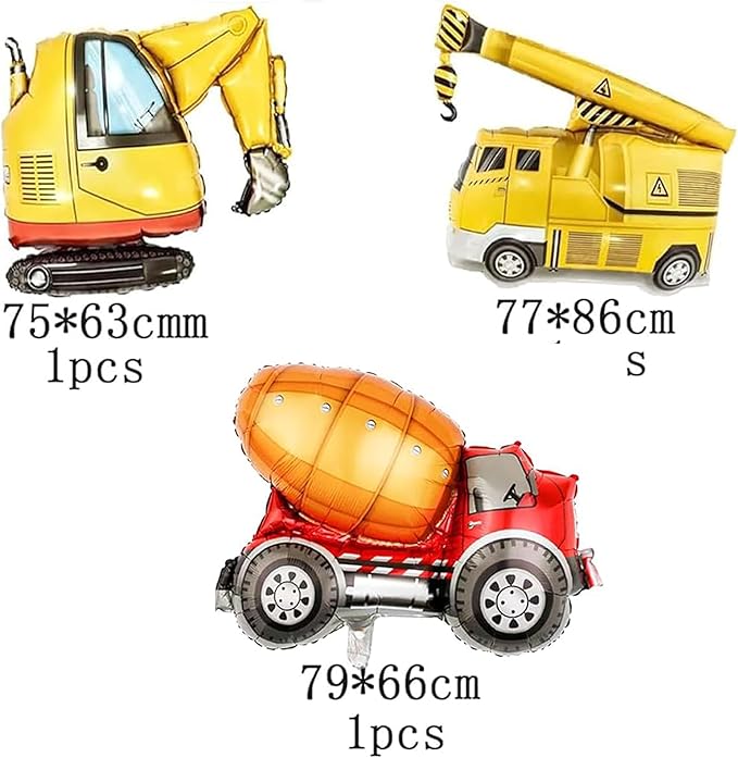 Construction 2nd Birthday Party Supplies ,Dump Truck 2nd Birthday Party Decorations Tableware Includes Box Cutout Sash Plates, Cup, Napkin, Balloon, Backdrop, Tablecloth, Banner, Construction 2nd