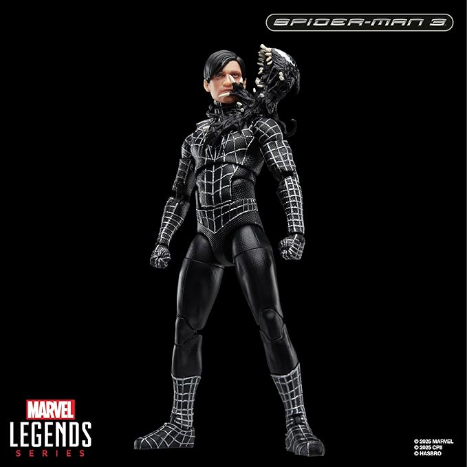 Marvel Legends Series Spider-Man, Spider-Man 3 Collectible 6 Inch Action Figure with Symbiote Accessories