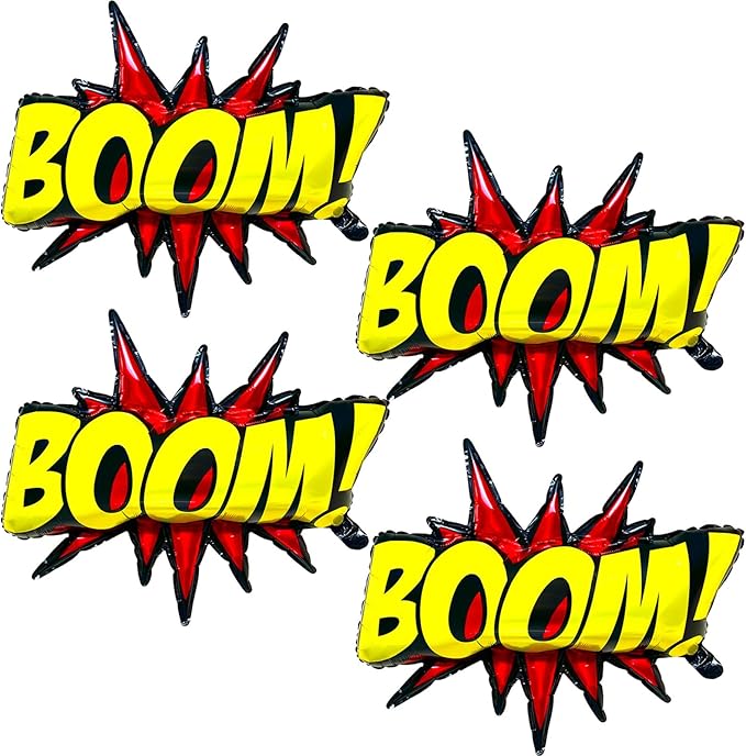 4Pcs Superhero Balloons for Superhero Birthday Party Decorations,Hero Balloons for Kids Birthday Party Supplies