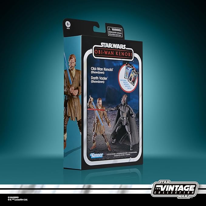 STAR WARS The Vintage Collection Obi-Wan Kenobi (Showdown) & Darth Vader (Showdown), Obi-Wan Kenobi 3.75” Action Figures 2-Pack