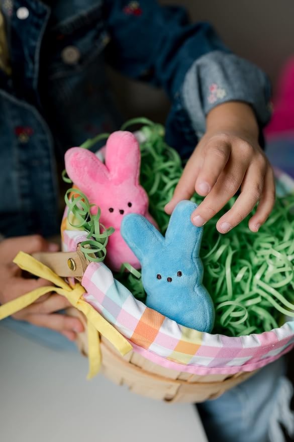 Animal Adventure | 4" Blue Palm Pet Bunny Peeps Plush | Easter Basket Stuffed Animals for Kids | Marshmallow Candy | Huggable Soft Plushie Stuffers Buddy Toy | Collectable Gifts | Aged 3+