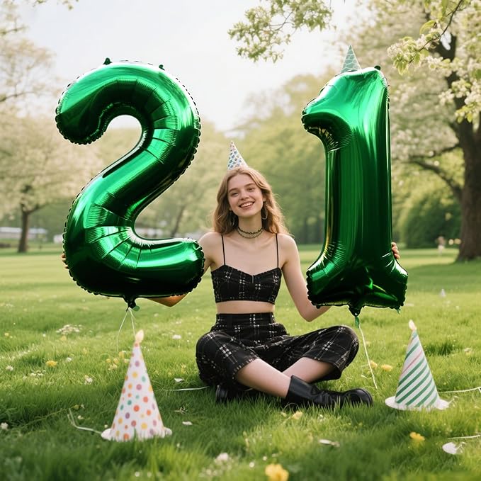 40 Inch Green Number 12 Digital Balloon,Jumbo Mylar Foil Helium Balloon for 12 Balloons for Birthday Party,Wedding Anniversary Party Decorations