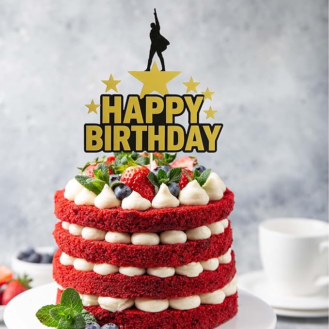 Broadway Musical Cake Topper - Theater Star Birthday Decoration, Musical Party Supplies for Kids & Adults