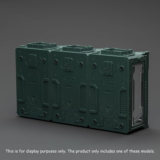 JOYTOY 5'' Display Box,Action Figures Display Case - Individual Soldier Hangar Display Case - Starhunt Green C - Dustproof Collectibles Box Ages 15+