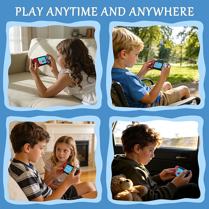 Retro Handheld Game Console, 240 Classic Retro Video Games Preloaded for Kids, Portable Gaming Player with Rechargeable Battery, 3.0" LCD Screen, Pocket Player Travel Games Arcade