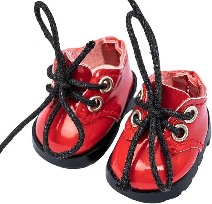 15-17cm Doll Shoes for 15-17cm Doll Boots, 6.7 inch Doll Shoes Accessories Easter Gifts (red)