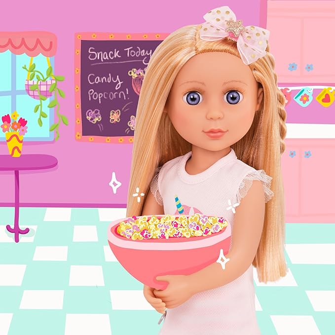Glitter Girls – 14-Inch Fashion Doll - Blonde Hair & Blue Eyes - Pink Tunic, Striped Leggings, Hair Bow & Ballet Shoes – Dolls for 3+ Years Year Old Girls – Lacy