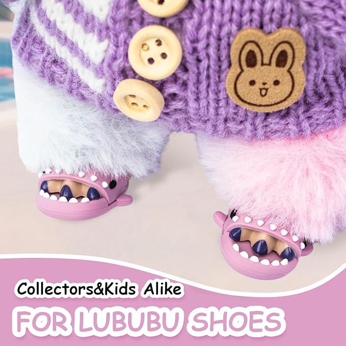 Clothing Shark Summer Sandals for Dolls - Open-Toe Slippers, Cute Accessories Easter Gifts for Photography, Display & Collectors Age Limit 15+ Easter Gifts(Purple)