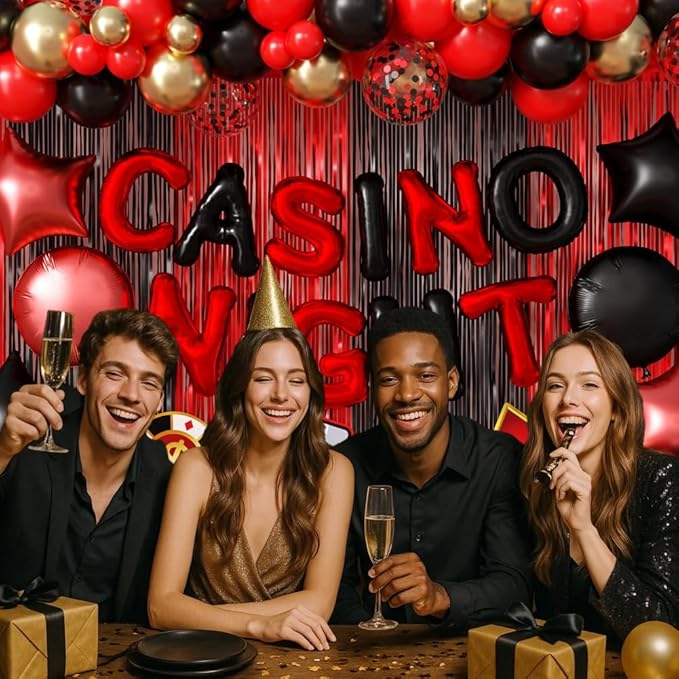 Casino Theme Birthday Party Decorations Las Vegas Casino Night Poker Party Supplies Set