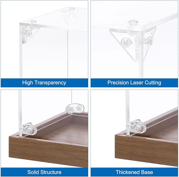 MECCANIXITY Acrylic Display Case, 4"x4"x6" Clear Display Box Assemble Dustproof Storage Organizer Showcase for Collectibles Action Figures
