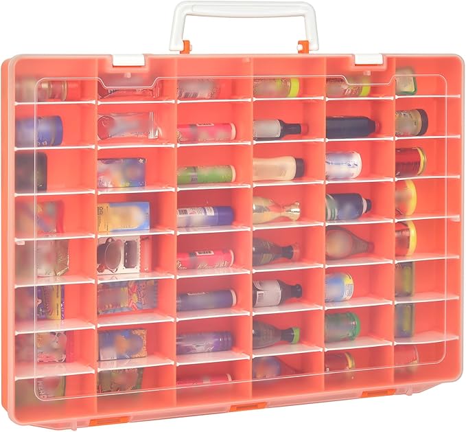 Case Compatible with 5 Surprise for Mini Brands Toys Series 1-4 Mystery Capsule Storage, for Mini Mart Collection Organizer for Collectibles(Case Only) (Orange)