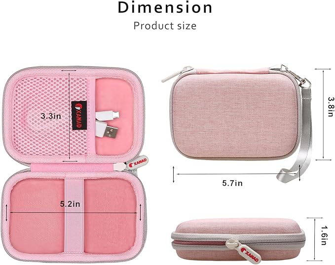 XANAD Kids Smart Phone Case for Joozfee/Kikapabi/Dancingcow/Prysyedawn, Learning Toys Holder for Toddler Play Cell Phone, SD Card, Lanyard and Cable Accessories - Pink(Case Only)
