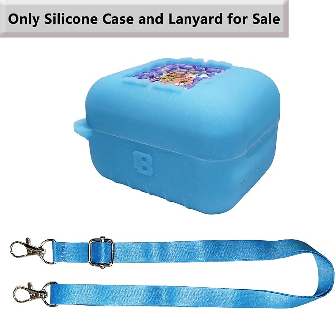 Silicone Case for Bitzee Interactive Toy Digital Pet Case, Protective Skin Cover for Bitzee Virtual Electronic Pets Lanyard Accessories (Blue)