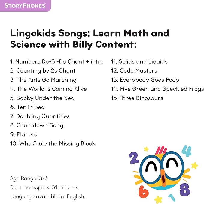 StoryShield, Lingokids Screen-Free Audio Storytelling Disks Educational Bundle Featuring Elliot, Babybot, Cowy and Billy