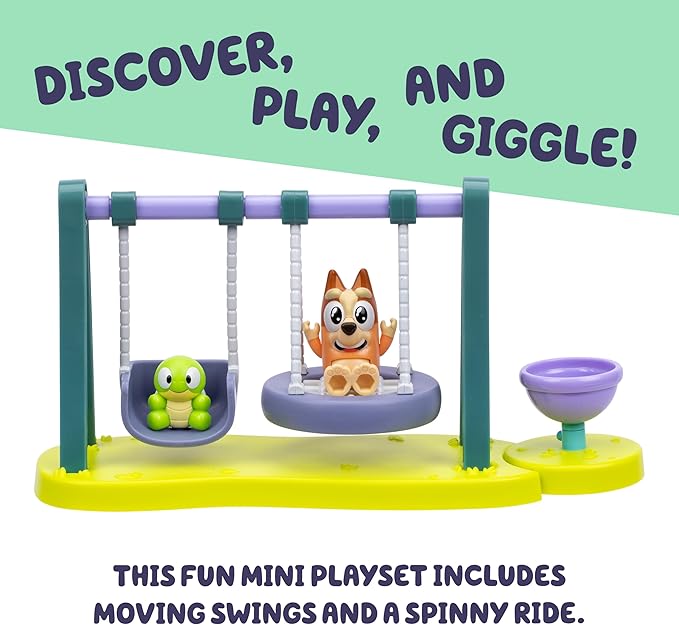 Bluey Turtleboy Backyard Playground Set – Includes Bingo & Turtleboy Figures – Playground Set for Backyards Involving Imaginative Play