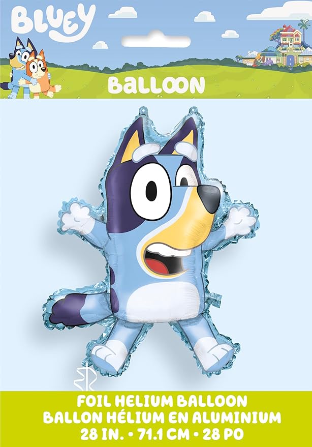 Bluey and Bingo Large Balloons | 28" Bluey and 25" Bingo | Sticker | Birthday Decorations and Party Supplies | Officially Licensed