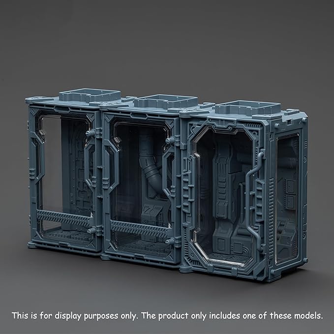 JOYTOY 5'' Display Box,Action Figures Display Case - Individual Soldier Hangar Display Case - Titanium Grey B - Dustproof Collectibles Box Ages 15+