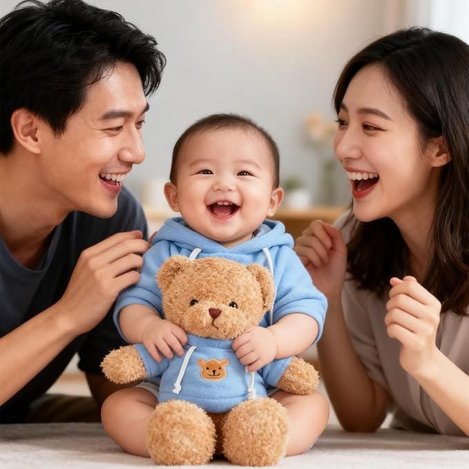 11.8" Teddy Bear Stuffed Animals Plush Bear Doll Kids Boys Girls Animal (Blue Bear)