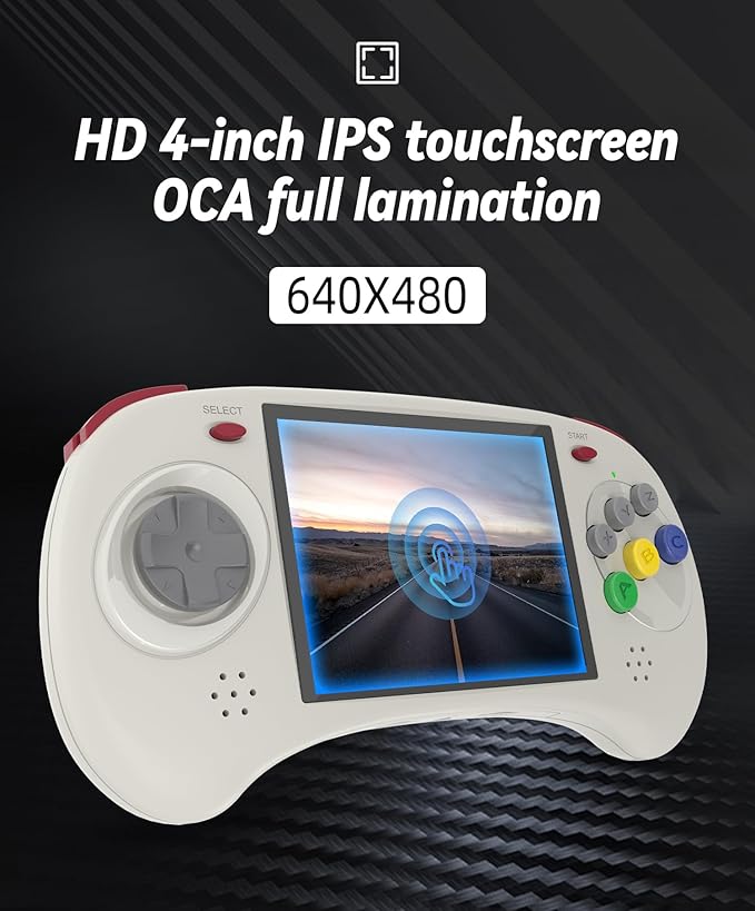 RG ARC D Retro Handheld Game Console , Dual OS Android 11 and Linux System with 128G SD Card 4541 Games Support 5G WiFi 4.2 Bluetooth Moonlight Streaming and TV Output (Gray)