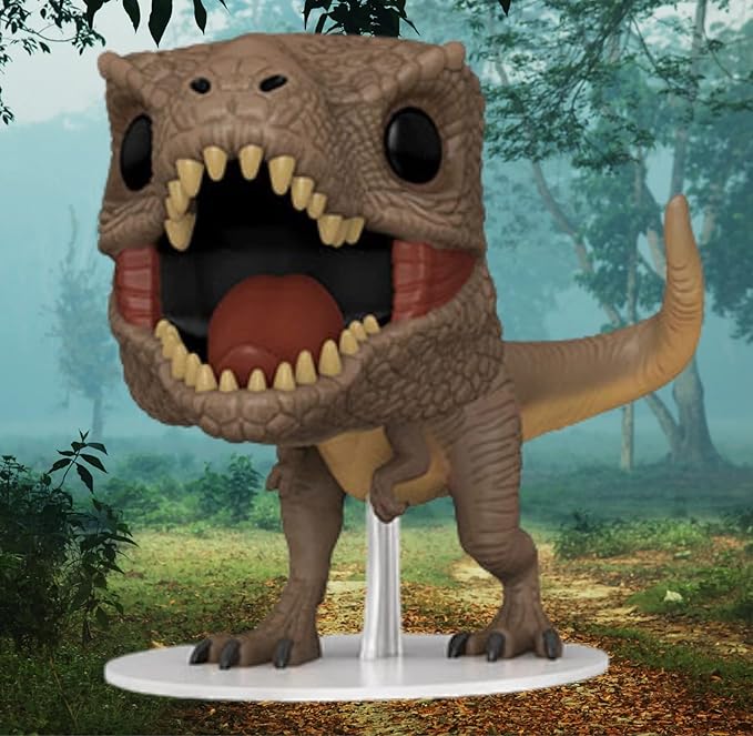 POP Movies: Jurassic World Dominion - Tyrannosaurus Rex [T-Rex] Funko Vinyl Figure (Bundled with Compatible Box Protector Case), Multicolor, 3.75 inches