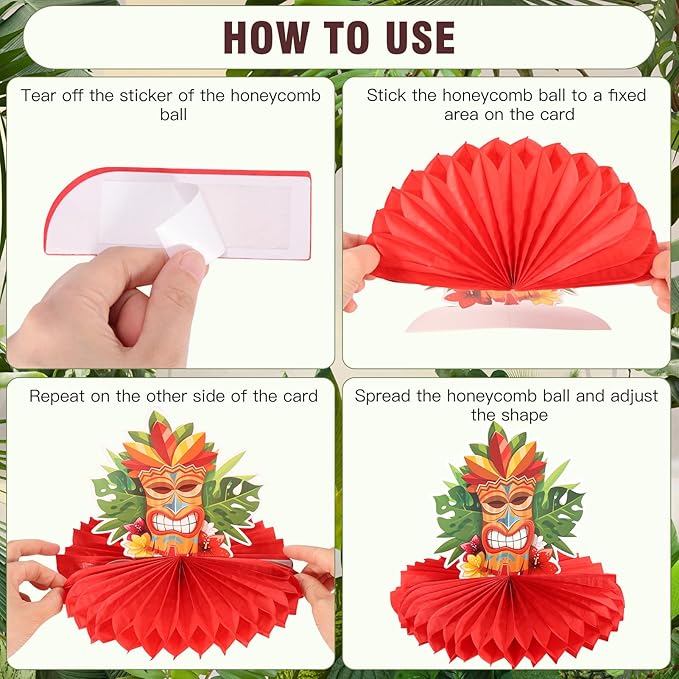 Auihiay Tropical Party Decorations, Luau Party Supplies Include Table Skirt, Tablecloth, Tiki Banner, Straws, Palm Leaves, Cupcake Toppers, Honeycomb Centerpieces, Hawaiian Themed Party Decorations