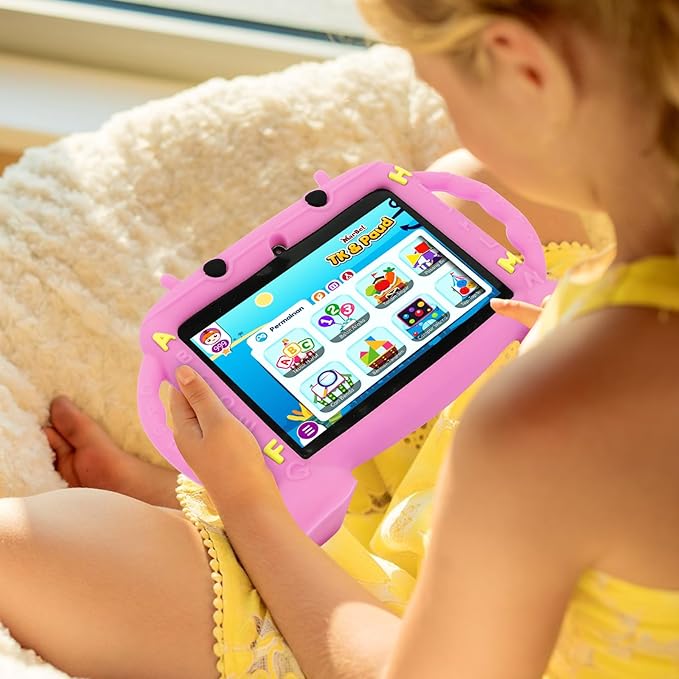 Kids Tablet, 7 inch Tablet for Kids 2-10, Educational Learning Toddler Tablet Android 11, 3GB RAM+32GB ROM Storage, Google Play YouTube