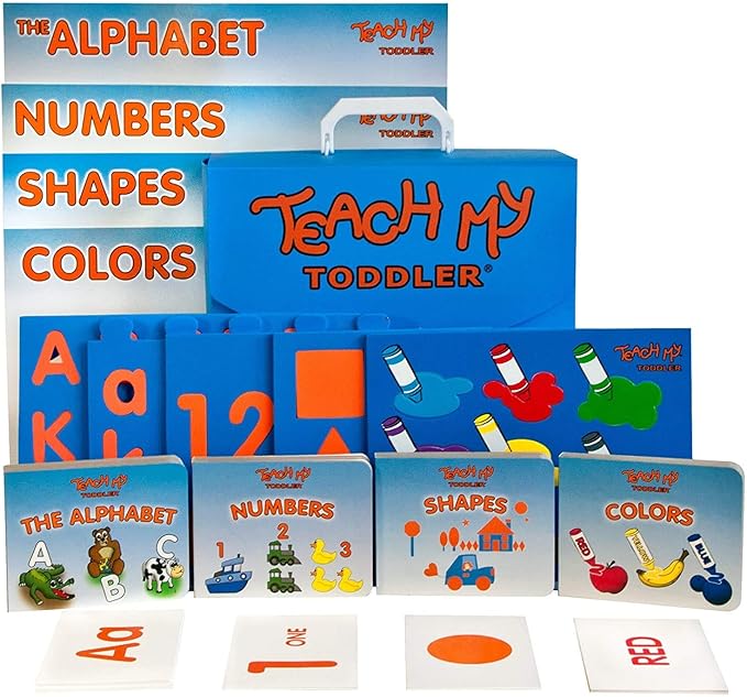 Learning Kit: Alphabet, Numbers, Shapes & Colors Educational Set with Flashcards, Puzzles & Books - 68 Pieces for Toddlers Ages 18 Months+