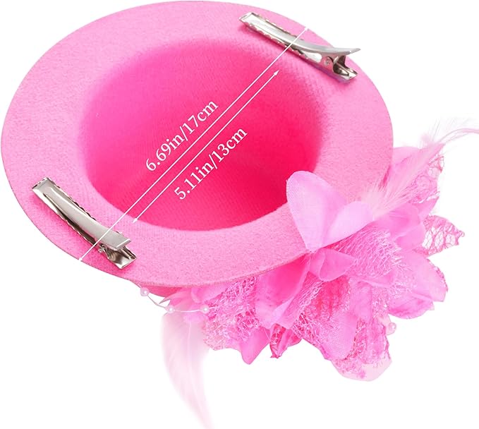 obmwang 5 Pieces Girls Tea Party Supplies Tea Party Gloves Hats Girls Kids Tea Party Necklace Fan for Girls Tea Party Costume