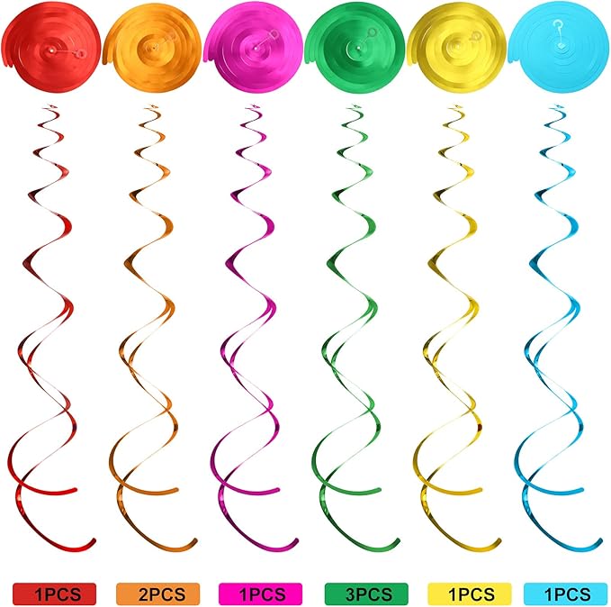 Outus 30 Pieces Hawaiian Luau Birthday Party Hanging Swirl Decorations, Flower Tropical Palm Flamingo Sign Foil Ceiling Decor for Floral Tropical Party Summer Beach Pool Tiki Supplies(Summer)