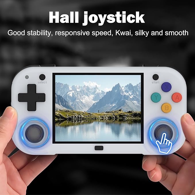 XU Mini M Retro Handheld Game Consoles, 2.8 inch IPS Screen, Built-in 64G TF Card, with 2600 mAh Battery Life 6 Hours with Case Gray