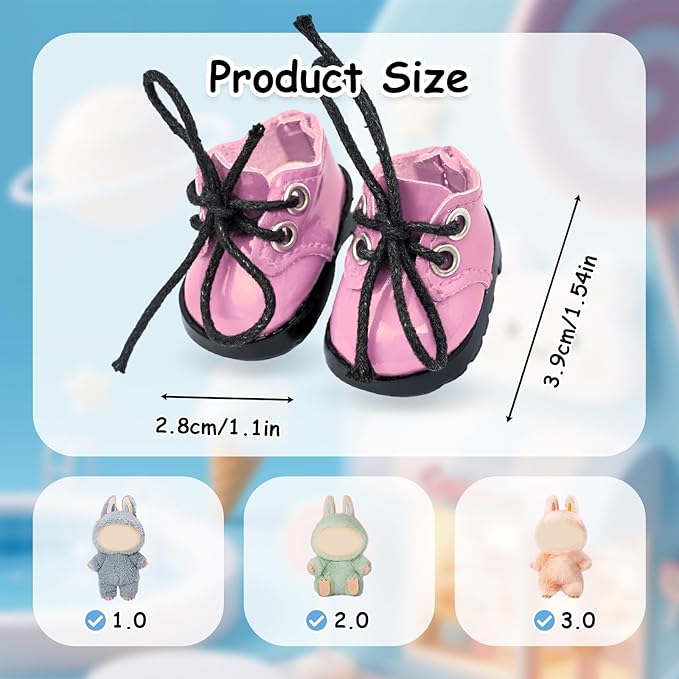 15-17cm Doll Shoes for 15-17cm Doll Boots, 6.7 inch Doll Shoes Accessories Easter Gifts (Pink)